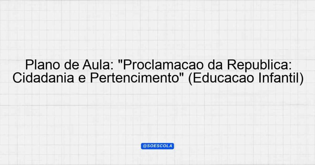 Plano de Aula: 
