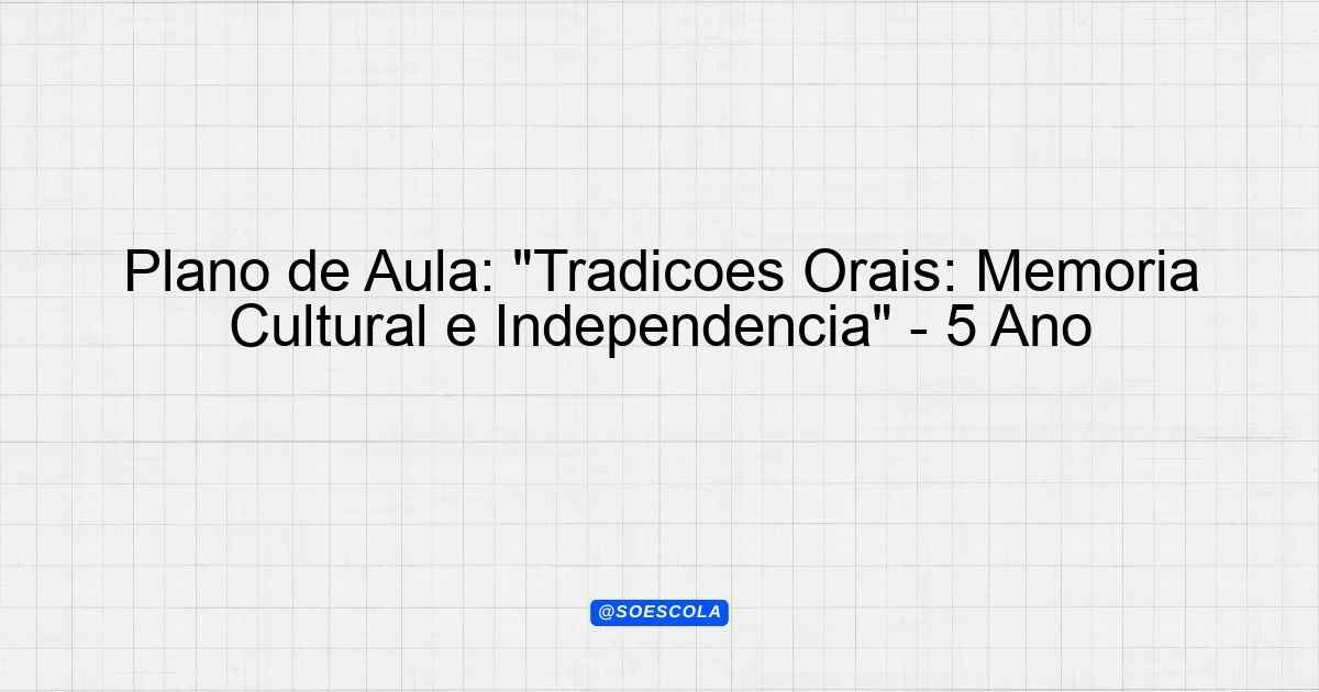 Plano de Aula: